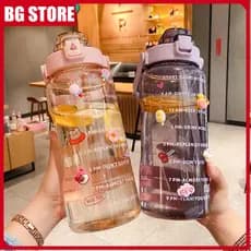 Garrafa 2000ML Com Lembrete de Tempo BPA Livre