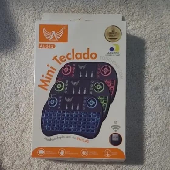 Mini Teclado Sem Fio com LED - 92 Teclas e Touchpad Ajustável para Xbox360/PS3/PC