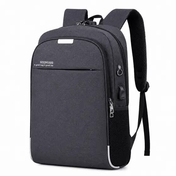 Mochila Antifurto USB Masculina Notebook 15,6" Impermeável com Cadeado e Saída para Fone
