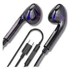 Fone de Ouvido Tipo-C com Microfone Embutido Intra-Auricular Leve Ergonômico Controle de Volume