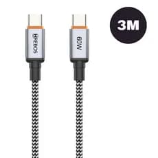 Cabo Tipo C 2m Cabo Tipo C 3m Carregamento Rápido Nylon Reforçado Cabo USB Carregador de Celular