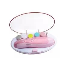 Aparador De Unhas Cortador Elétrico Baby Recém Nascido Rosa