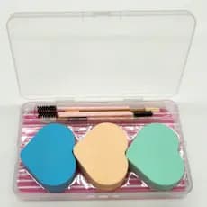 Kit pra Maquiagem, Esponjas Para Com Pinceis E Escova sobrancelhas.