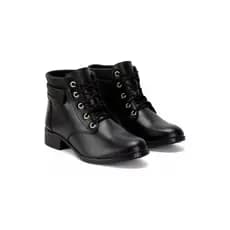 Bota Coturno Feminina Blogueira Estilo Montaria Confortável Cano Curto Médio Bico Redondo Salt Baixo