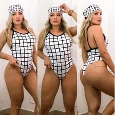 Body Maiô Feminino Suplex Estampado Sem Bojo | Moda Praia e Dia a Dia | Super Confortável e Flexível