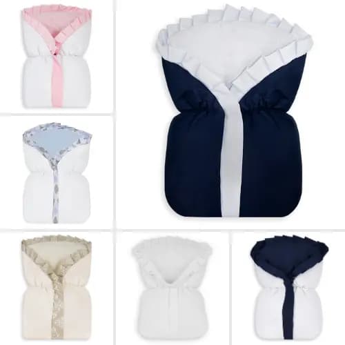 Saco de Dormir Bebê com ZÍPER e ELÁSTICO para o Frio Inverno em Tecido 100% Algodão Estampado Liso