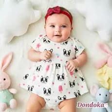 Body Bebê Vestido de Bebê Menina com Manga Roupa de bebê Body Bebe Menina