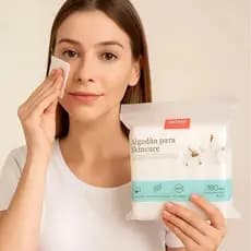 Kit Discos de Algodão Skincare para Limpeza Facial com 180pcs