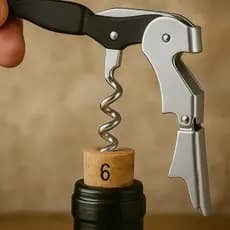 Saca Rolhas Profissional 16,5cm Abridor de Garrafas Vinho Cerveja Metal Resistente Kit Vinho