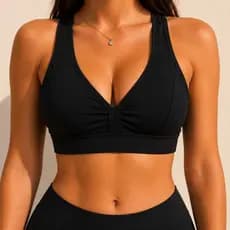 Top Nadador Básico Juju Sem Bojo Malhar Conforto Dia A Dia Academia Fitness Caminhada