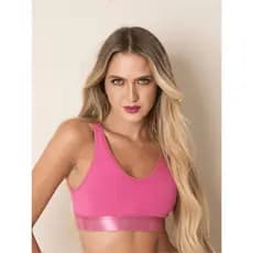 Top Fitness Celilia Sem Bojo Reforçado Topper Confortável Poliamida Para Malhar