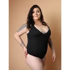 Cinta Body Modelador Plus Size Cinta Alta Compressão Sem Bojo  Body Feminino Suplex Alças Reforçadas
