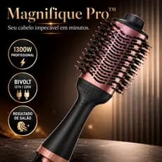 Escova Secadora Profissional 1300W Bivolt Seca Alisa Modela e Reduz Frizz Magnifique Pro™