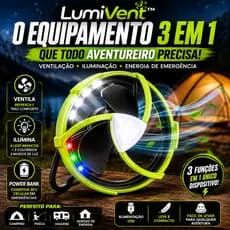 Mini Ventilador USB com LED Power Bank Portátil para Camping Barraca LumiVent™