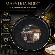 Frigideira Tapioqueira Panquequeira Antiaderente 26cm Indução Gás Elétrico Vitrocerâmico