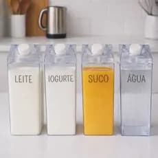 Garrafa de acrílico de Leite|Água|Suco|Iogurte 1L