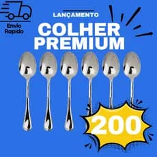 Kit 200 Colheres de Mesa em Aço Inox – Talheres Resistentes para Restaurantes e Eventos