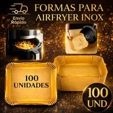 Formas Descartáveis 100 Unidades Para Air Fryer em Papel  Forneavél Para Fornos e Microondas