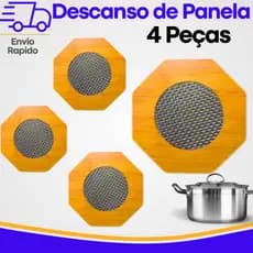 Kit 4 Descanso de Panela 14,5cm em MDF Apoio de Panela Protetor de Mesa Envio com Formato Variado