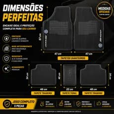 Kit Tapetes Para Carro 5 Peças Alta Durabilidade