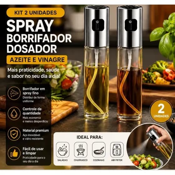1/2/3 Peças Borrifador Dosador Azeite Pulverizador Premium Culinário Adequado Para Cozinha100ml