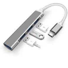 4 Em 1 Hub USB C Mini Portátil Para Tipo Adaptador Multiporta Compatível MacBook Laptop Telefone PC Hubs