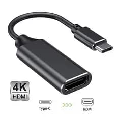 Adaptador USB C Para HDMI Tipo 4k HDTV Cabo Laptop PC Telefone Tablet TV Projetor Monitor USBC