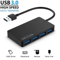Hub USB 3.0 Adaptador Externo De 4 Portas Divisor Expansor Transferência De Dados De 5 Gbps Para Laptop PC Acessórios De