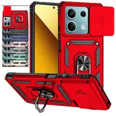 Para Xiaomi Redmi Nota 13/Pro 5G 4G Armadura Híbrida À Prova De Choque Caso Slide Lente Da Câmera Proteger Capa