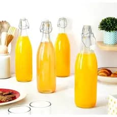 Garrafas De Vidro E Tampa Hermética 500ml Super Pratica e Eficiente Para Organização