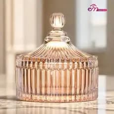 bomboniere rozana Armazenamento de doces de vidro BOMBONIERE
