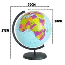 Globo Terrestre Escolar Giratório Mapa Mundi Grande 37 Cm
