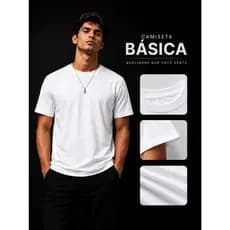 Camiseta Básica Algodão Masculina Feminina Confortável Casual Academia e Dia a Dia
