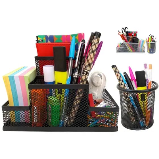 Kit Organizador para Mesa Escritório e Porta Caneta