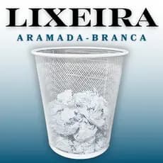 Lixeira Aramada Escritório Branco 10L Cesta de Lixo Lixeirinha Lixeira Telada Luxo Premium