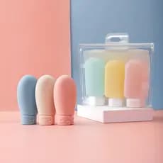 Kit De 3 Até 6 Frascos para Viagem 60ml - Organize Seus Cosméticos com Conforto e Segurança