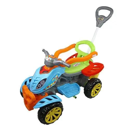 Carrinho De Empurrar Quadriciclo Infantil Motorizado Passeio Menino Menina Veiculo  Seguro Diversao