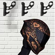 Kit 3 Suportes de Capacete Reforçado Ideal para Qualquer Ambiente