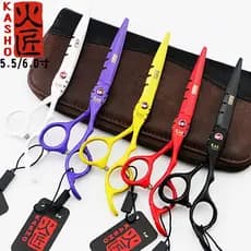 Tesoura De Cabeleireiro De Alta Qualidade Em Uma Variedade De Cores Gunting rambut berwarna KASHO firesmith 6 Polegadas