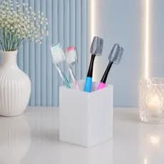 Porta Escovas Porta Objetos Canetas Pinceis Banheiro Lavabo / Preto/Branco/Espelhado