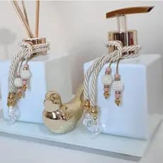 Kit Lavabo Branco Banheiro Sala e Decoração Casa 4 peças