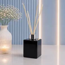 Difusor em Vidro Preto   Aromatizador de Ambiente 50ml