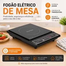 COOKTOP INDUÇÃO Burner Induction Cooktop Black With Safety Lock Touch Screen Panel