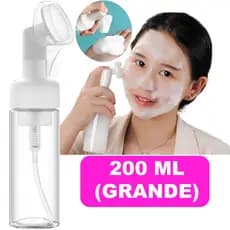 Frasco Pump Espumador Com Escova Limpeza Facial Skin Care
