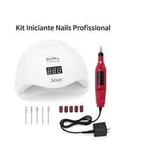 Kit Iniciante Nails Profissional – Cabine LED + Lixa Elétrica com Brocas