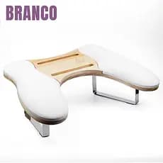 Apoio de Mãos Ergonômico para Manicure |Descanso Profissional com Suporte para Celular Madeira+Couro PU|Conforto Premium