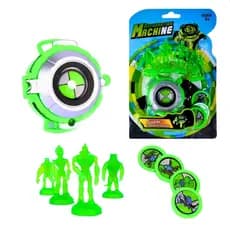 Relógio Lançador Disco Infantil Luz Som Ben 10 4 Discos Omnitrix 4 Aliens