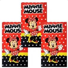 kit 3 Toalhinhas Minnie Toalhas Menina Infantil Mão Escolar