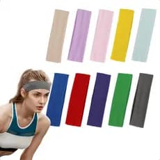 Kit Faixa De Cabelo Confortavel Elástica Esporte Tiara Faixa Academia Lazer Yoga Passeio 12Unidades