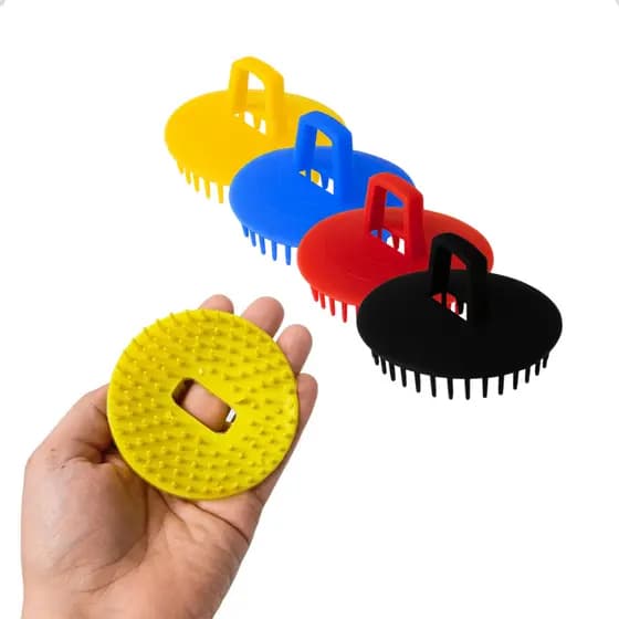 Kit 3 Pente Escova Para Cabelo Redondo De Bolso Para Barbeiro Barba Plástico